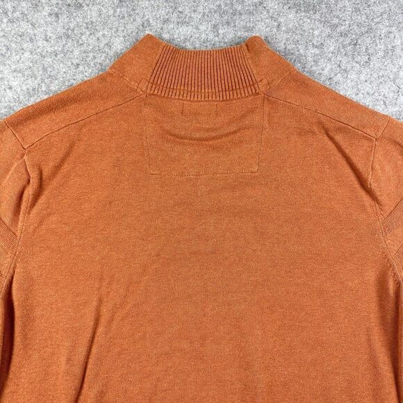 Banana Republic Sweater Mens XXL 2XL Orange Shawl Button Collar Preppy Pullover - Picture 12 of 15